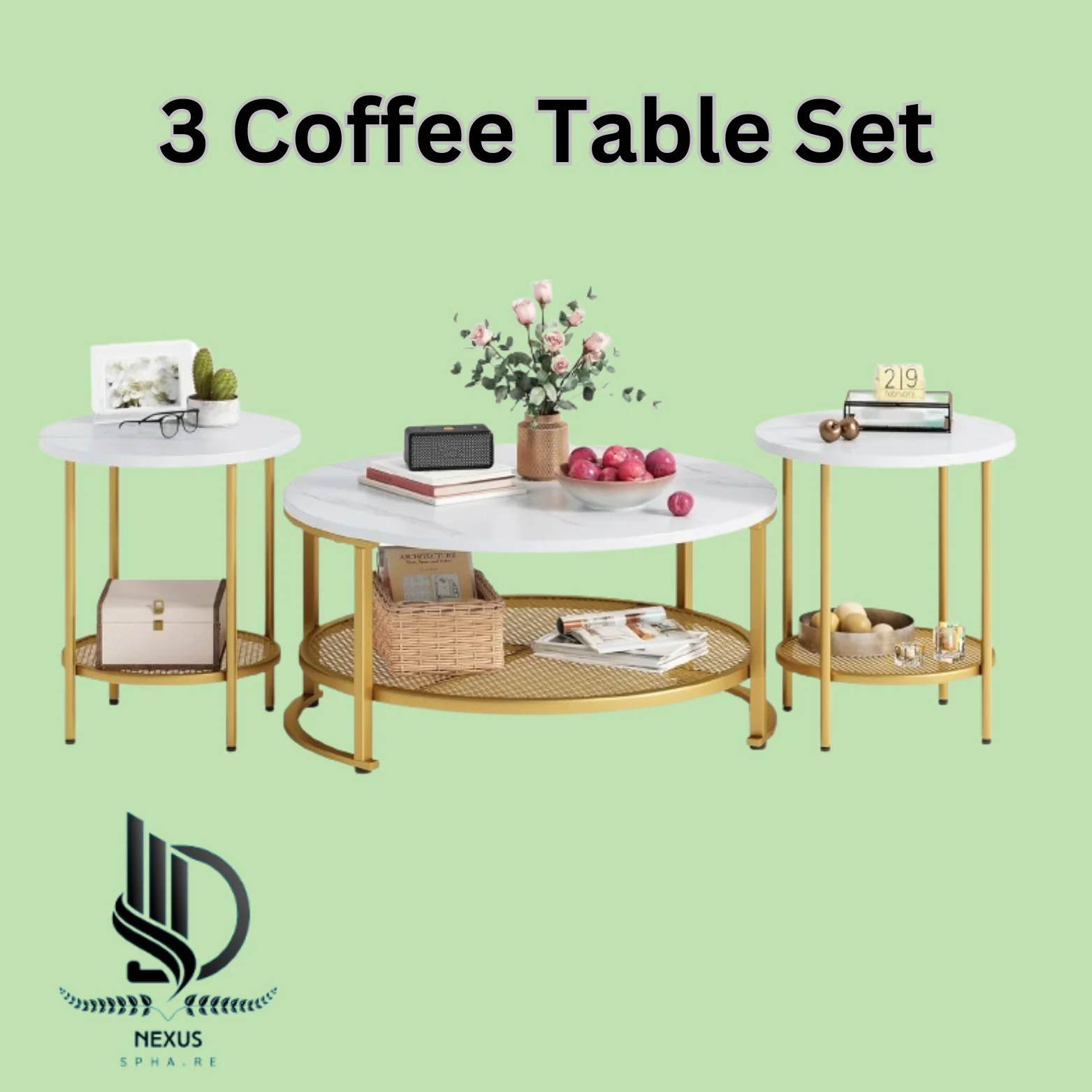 3 Coffee Table Set
