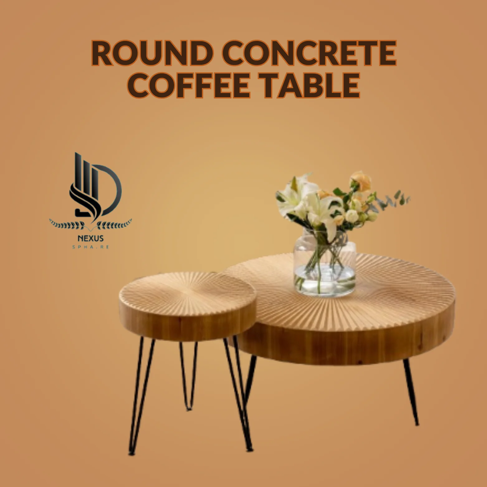 Round Concrete Coffee Table