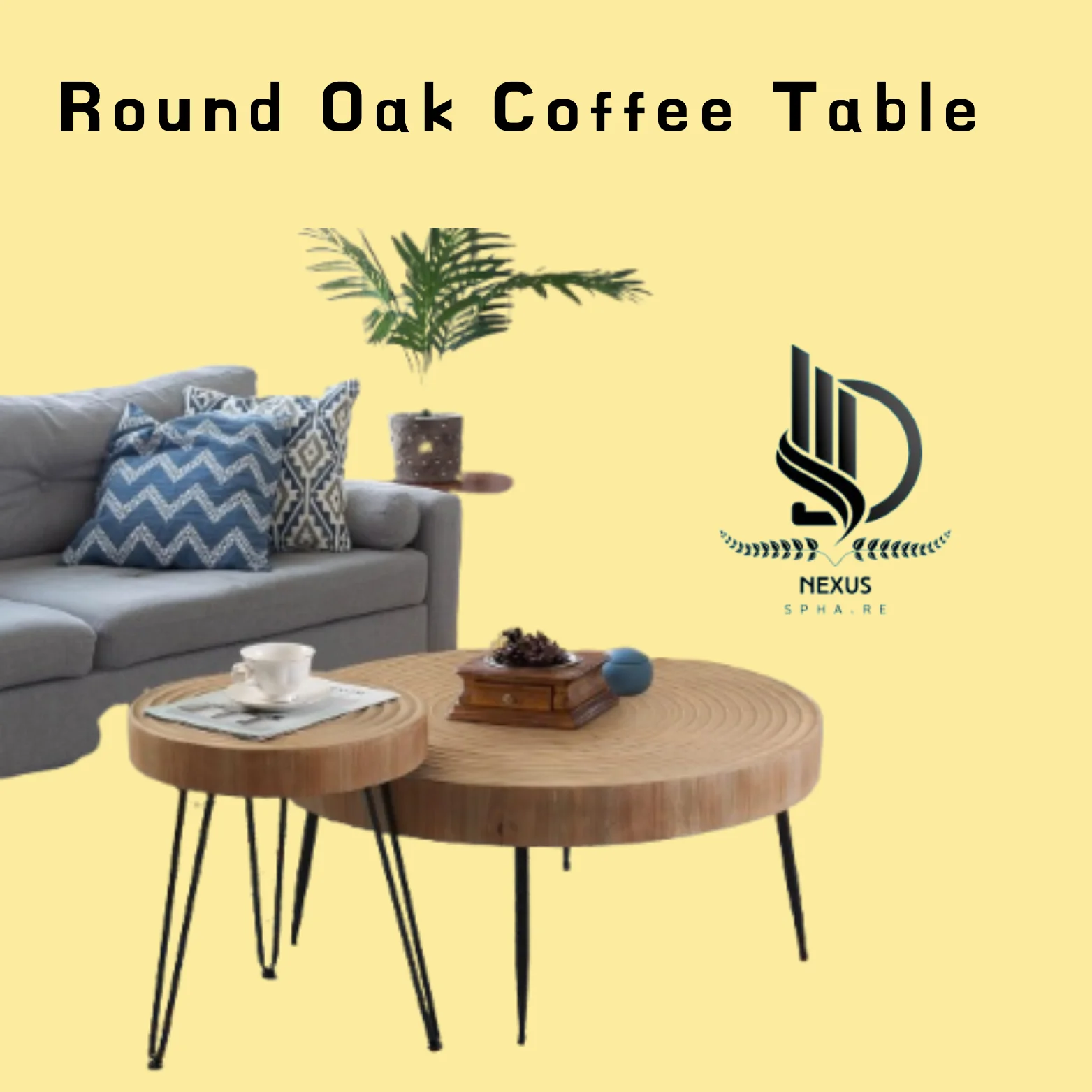 Round Oak Coffee Table